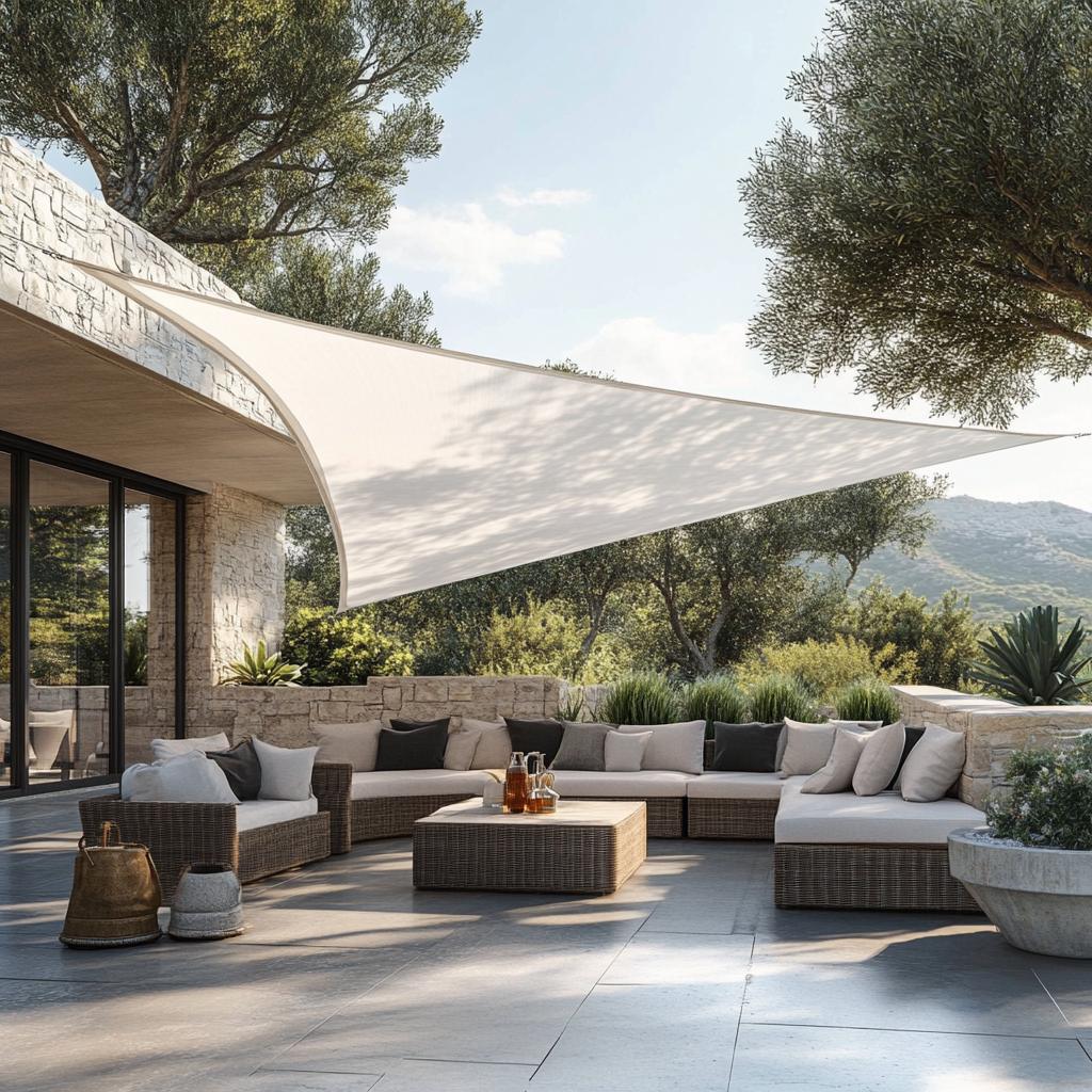 toile voilage jardin