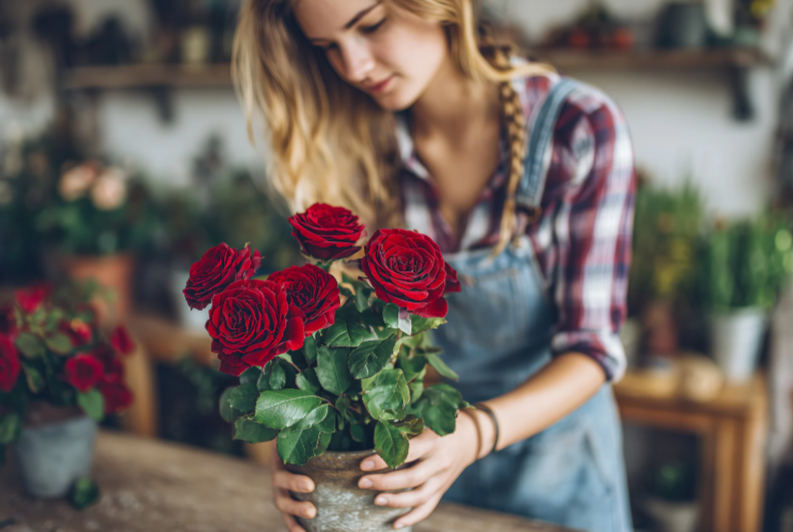 Combien coûte une rose chez un fleuriste