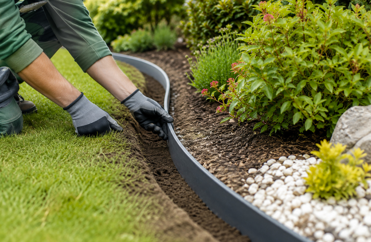 Lire la suite à propos de l’article Comment poser les bordures de jardin pour structurer facilement vos extérieurs ?